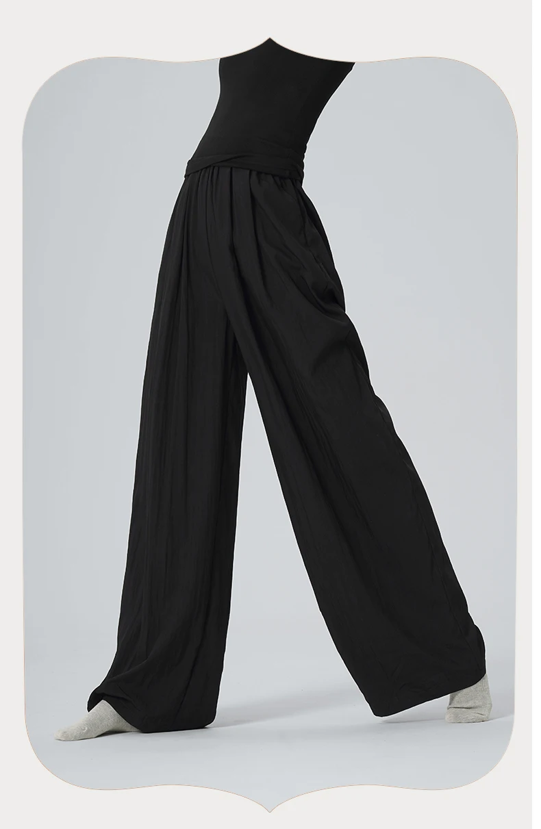 Tops de Danza para Mujer, Top de Malla Fruncido con Hombros Descubiertos y Manga Apilada, Pantalones de Ballet de Pierna