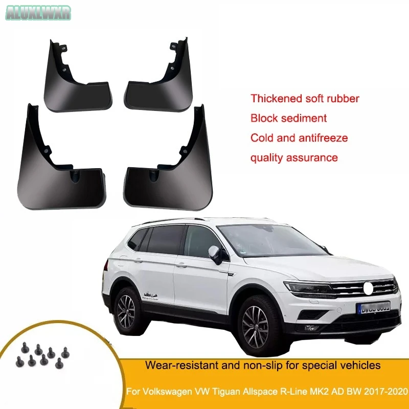 Mudguards Mud Flap Splash Guards Fender Protector Cover For Volkswagen VW Tiguan Allspace MK2 AD BW 2017 To 2022 Car Accessories