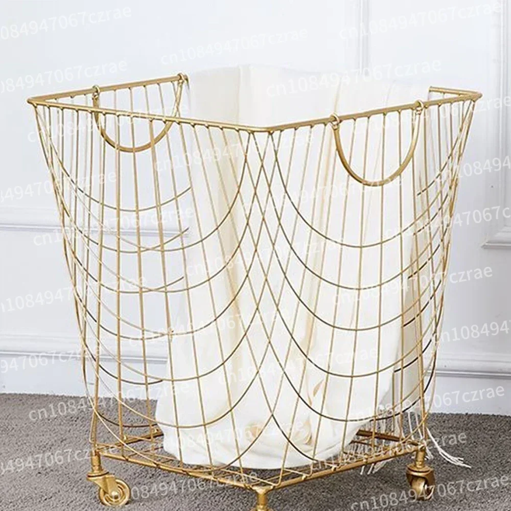

Gold Toilet Dirty Basket Large Bathroom Dirty Laundry Storage Basket Toy Dirty Basket Household