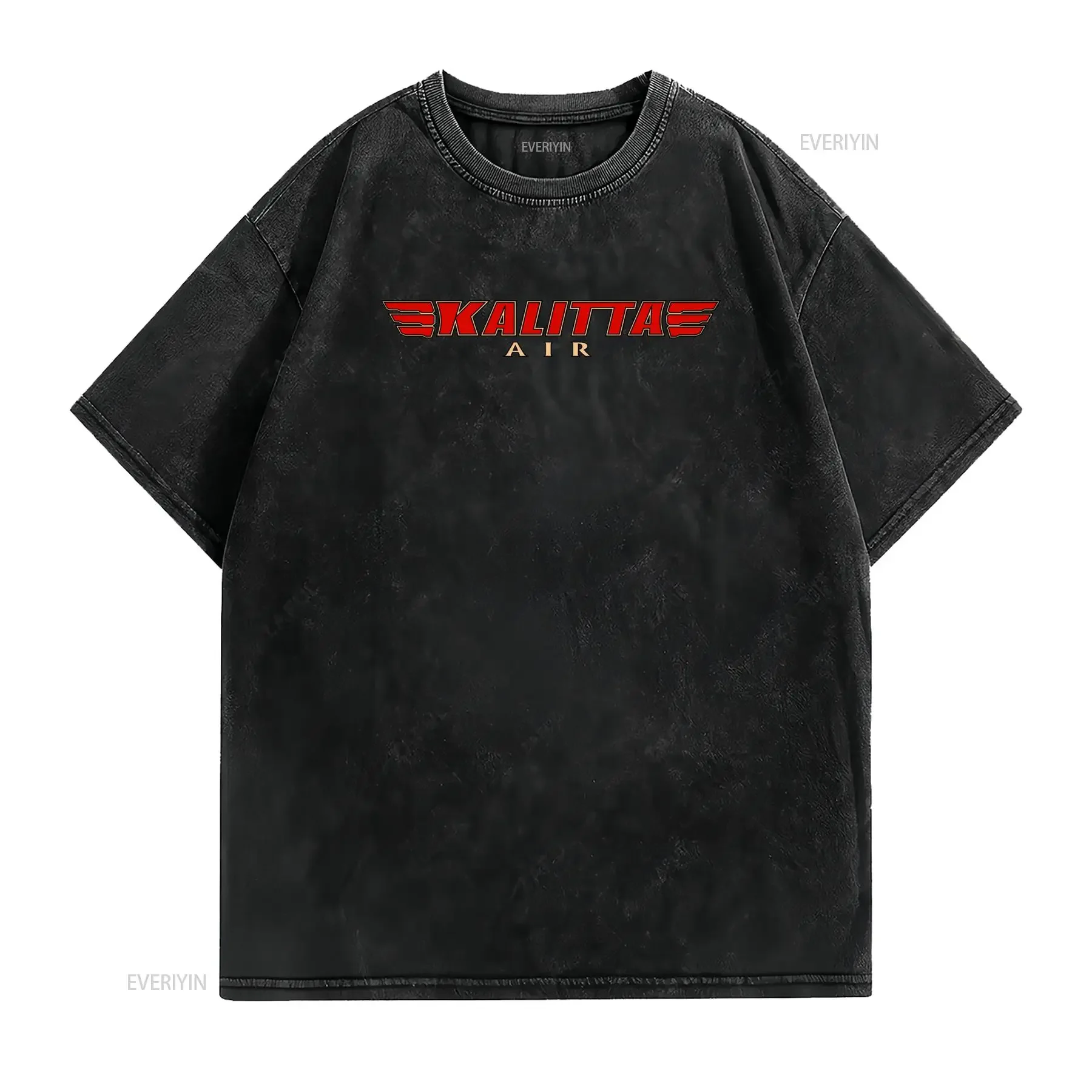 Kalitta Air Logo T Shirt Aviation Cargo Airline Casual Crew Neck Regular Fit Slight Stretch Fabric Print Pattern Perfect for