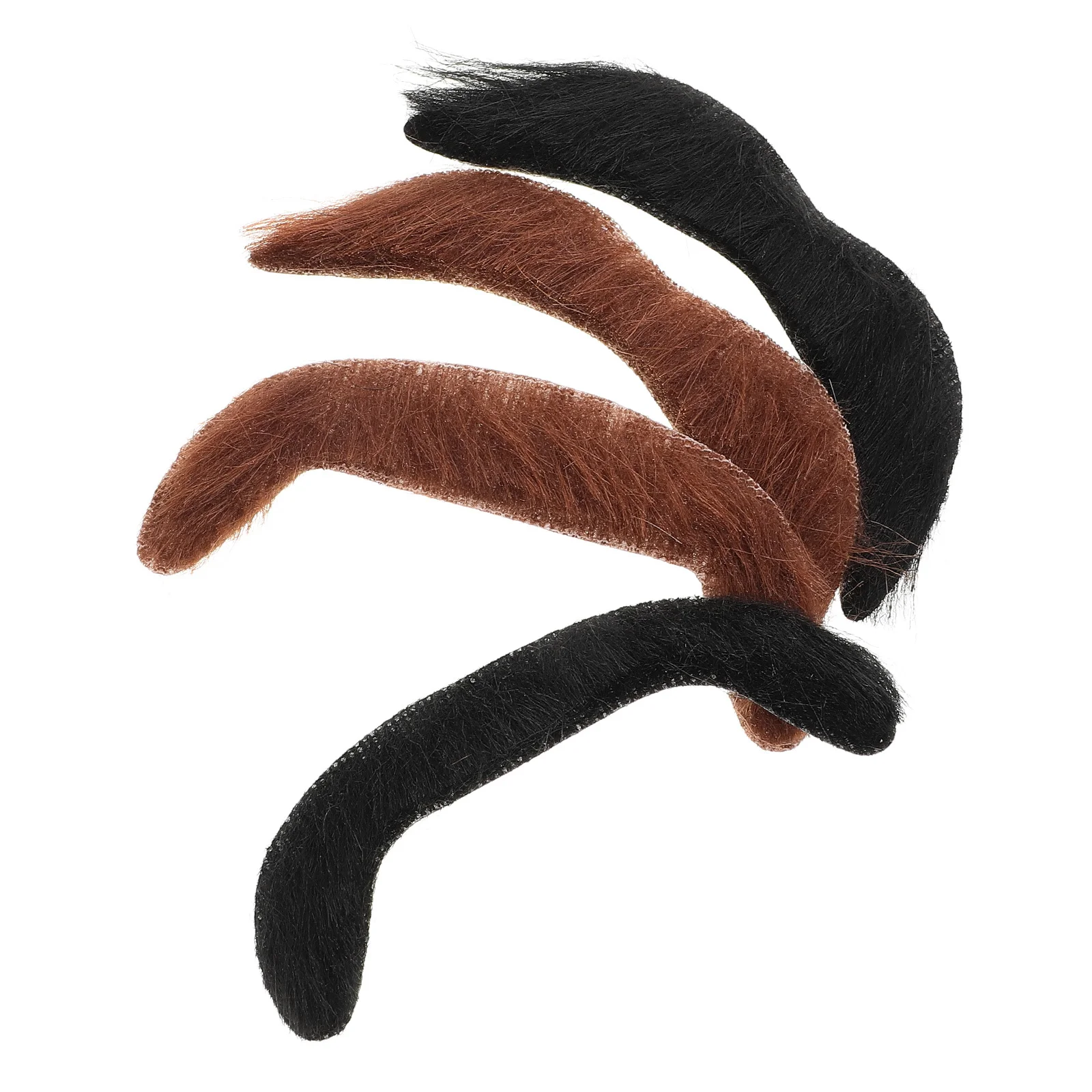 

4Pcs Fake Mustache False Beard Set Realistic Artificial Beard Halloween Cosplay Party Props Lifelike Simulation Mustache