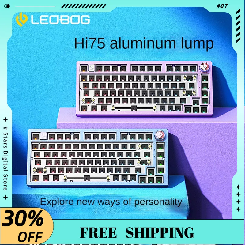 

LEOBOG Hi75 Mechanical Keyboard Kit RGB Backlight Hot-swappable Custom Gasket Structure Wired E-sports Gaming Pc Gamer Keyboard