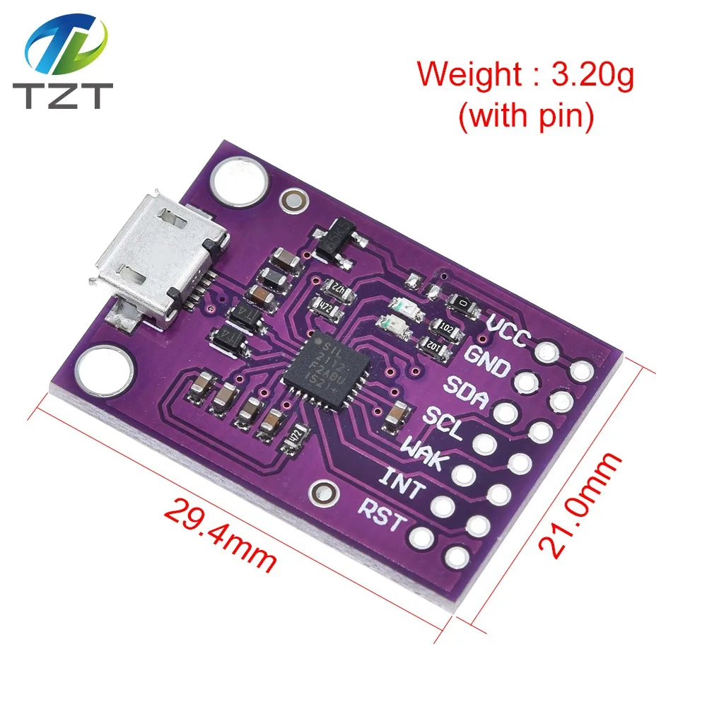 CP2112 Debug Board USB to SMBus I2C Communication Module 2.0 MicroUSB 2112 Evaluation Kit for CCS811 Sensor Module for arduino