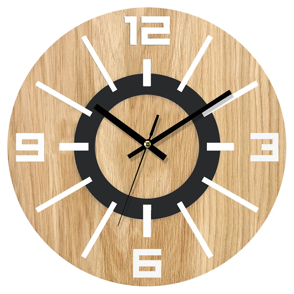 Decorative Clock Silent Clock Living Room Decor 30CM Diameter DIY Decoration Tickless Operation For Living Room