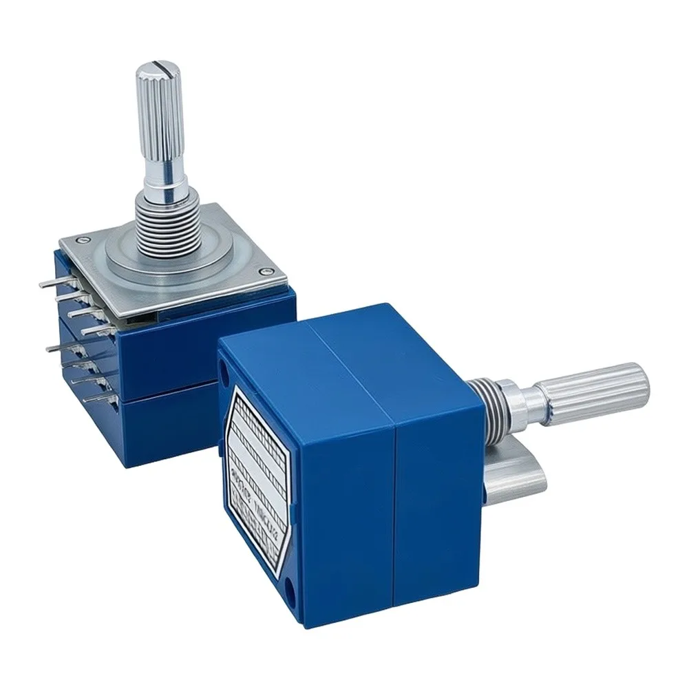 Electronic Circuit Control Dual Volume Potentiometer Lightweight Build Stable Output 250K Ohm Resistance 100K Ohm Tolerance