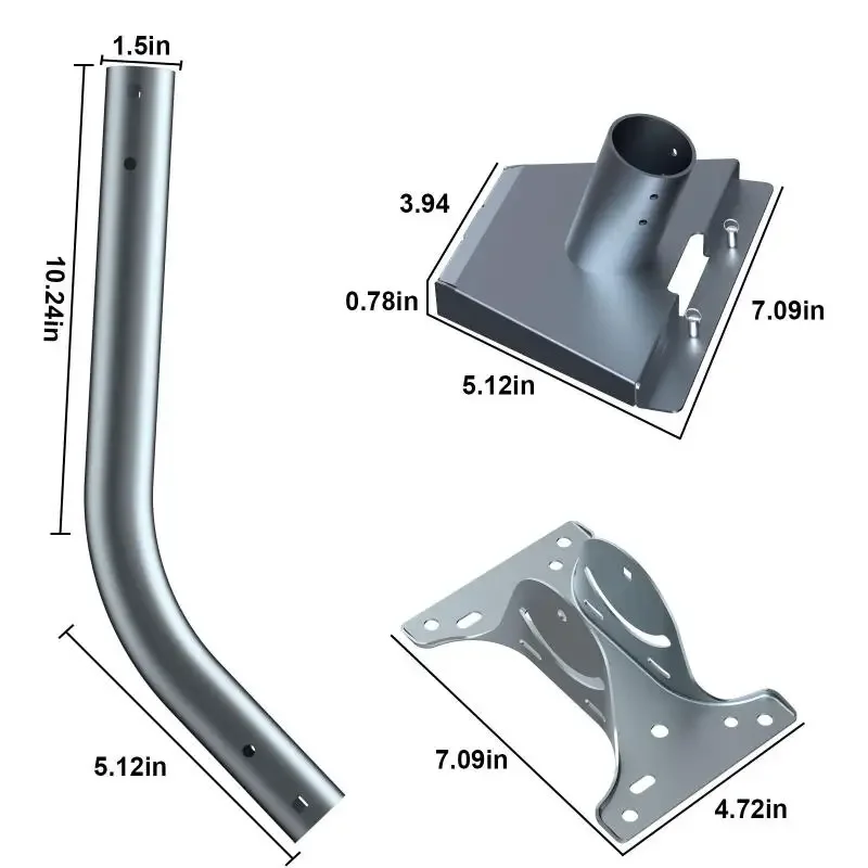 Per Starlink V4 Gen 3 Kit di montaggio a parete per Starlink Adattatore per tubo piegato e staffa di installazione Rack per montaggio a parete esterno sul tetto