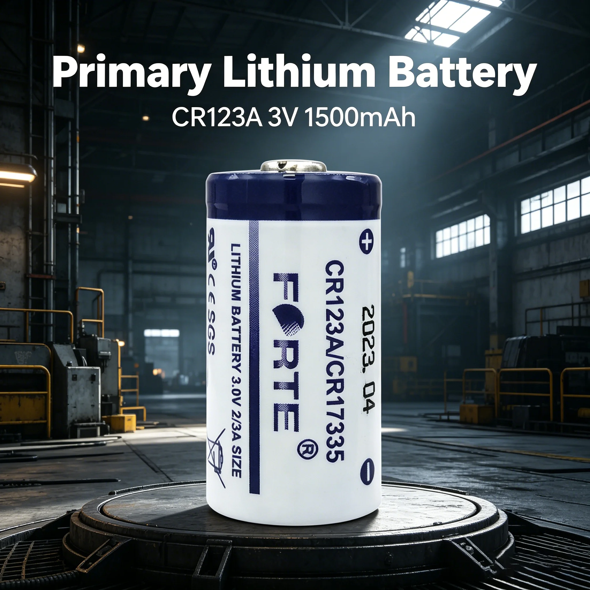 FORTE CR123A 3V Lithium Battery 1500mAh for Industrial Control Servo Intelligent Instrument Camera Smoke Alarm Camera