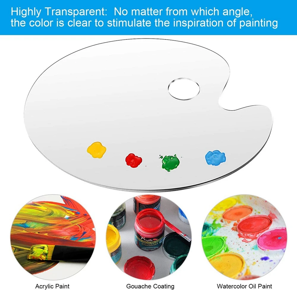 Art Oil Painting Drawing Supplies Watercolor Propylene Painting Pigment Pallet Palettes Painting Palette Clear Paint Tray