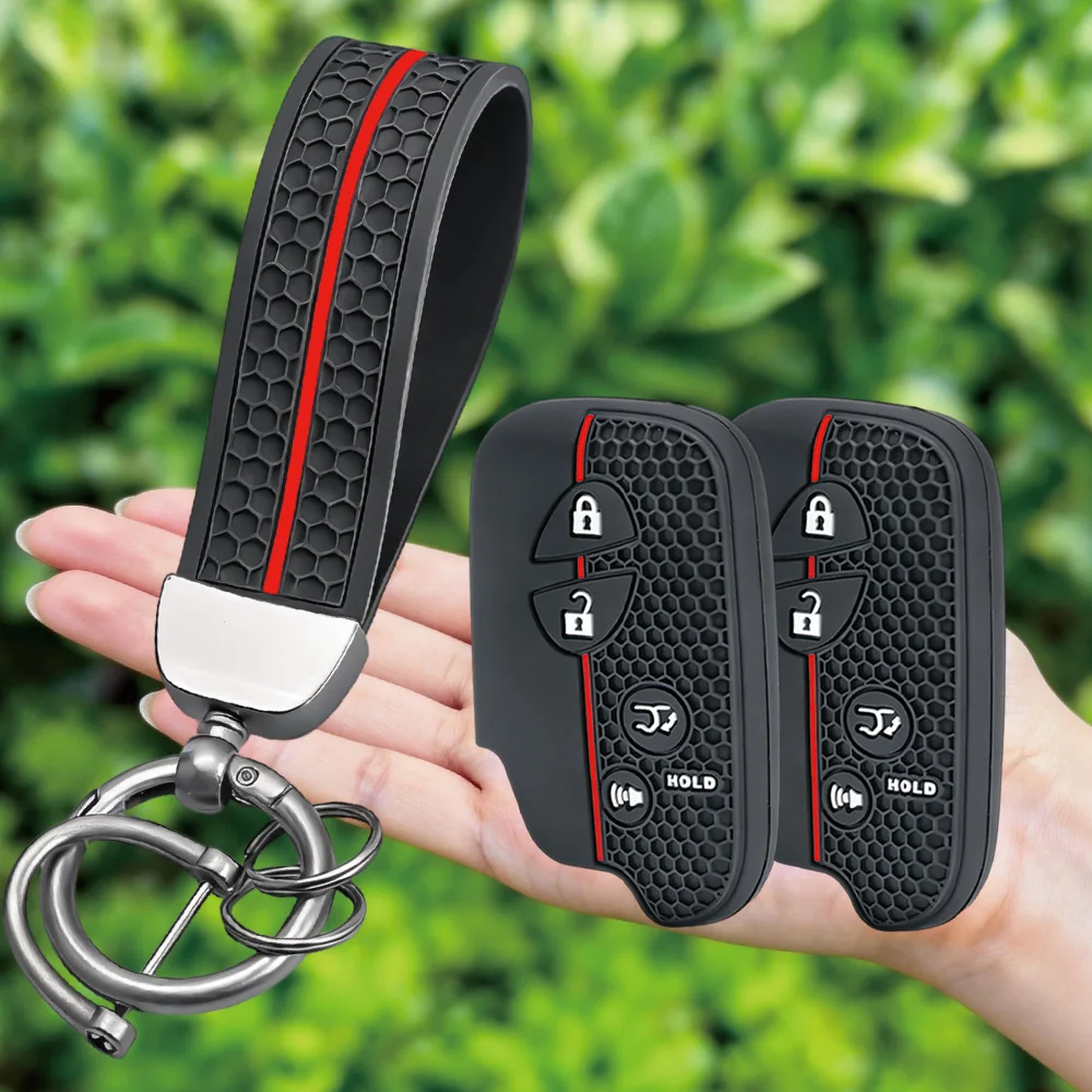 Keychain For Lexus CT200h GX460 IS250 IS350 RX450h ES330 ES350 LS460 GS300 450h 460h 4Buttons Remote Silicone Key Fob Cover Case