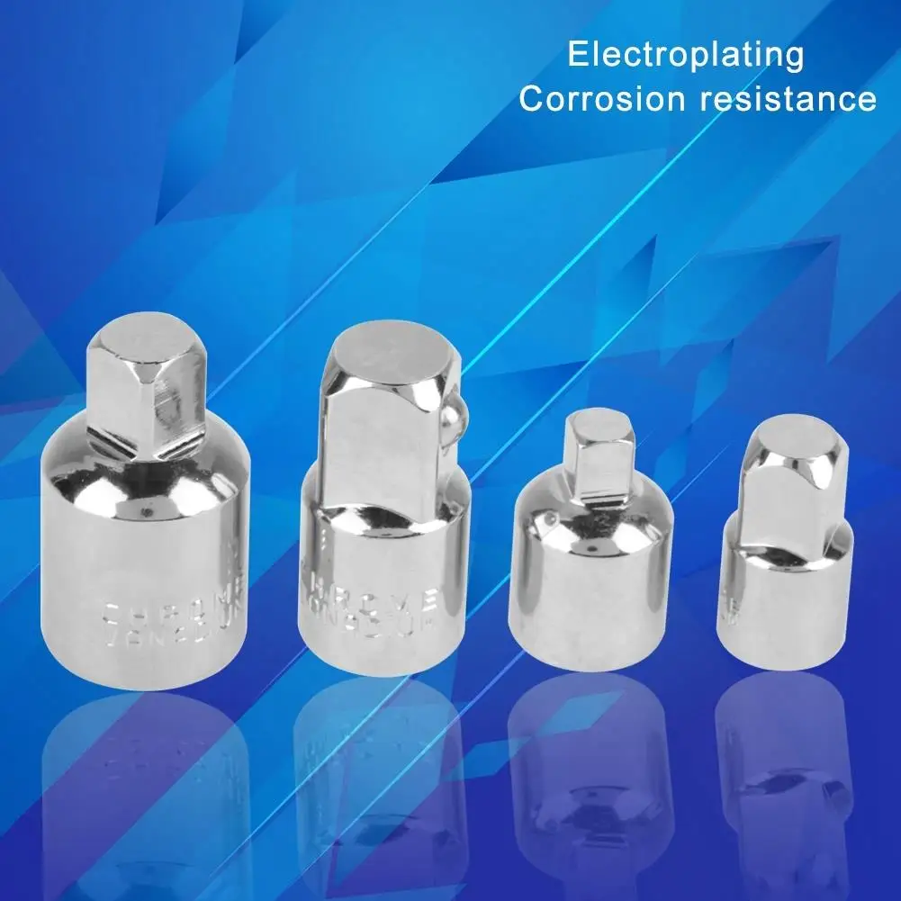 4Pcs Drive Socket Reducers 1/4 3/8 1/2 Adapter Converter Wrench Tool Set Hand Tools Repair Accessories