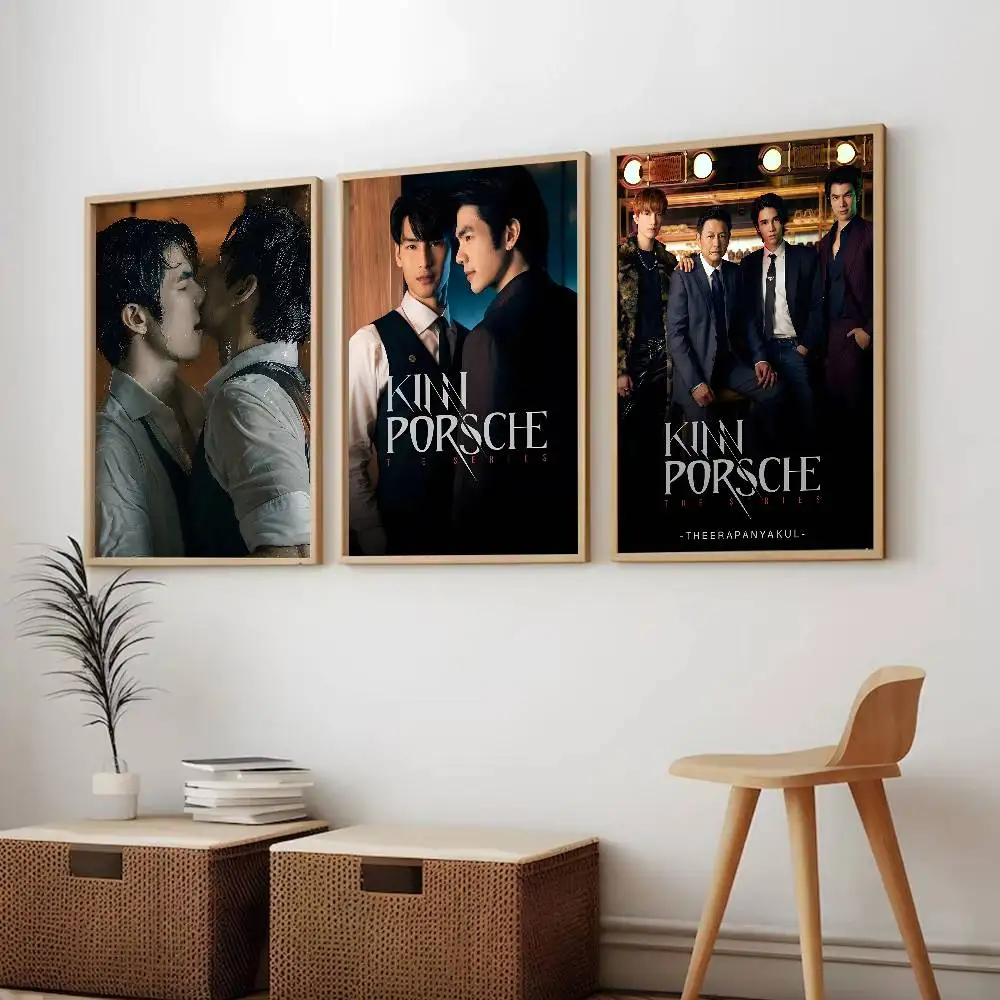 برنامج تلفزيوني K-KinnPorsche The Series ملصق لوحة فنية مع مطبوعات هدية تزيين غرفة النوم وغرفة المعيشة