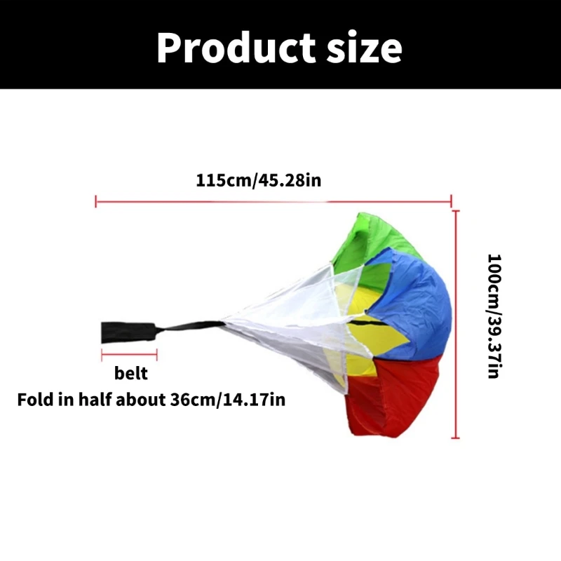 Тренировочные парашюты для бега, спринтерские желоба, зонтики сопротивления с ремешком, Прямая поставка