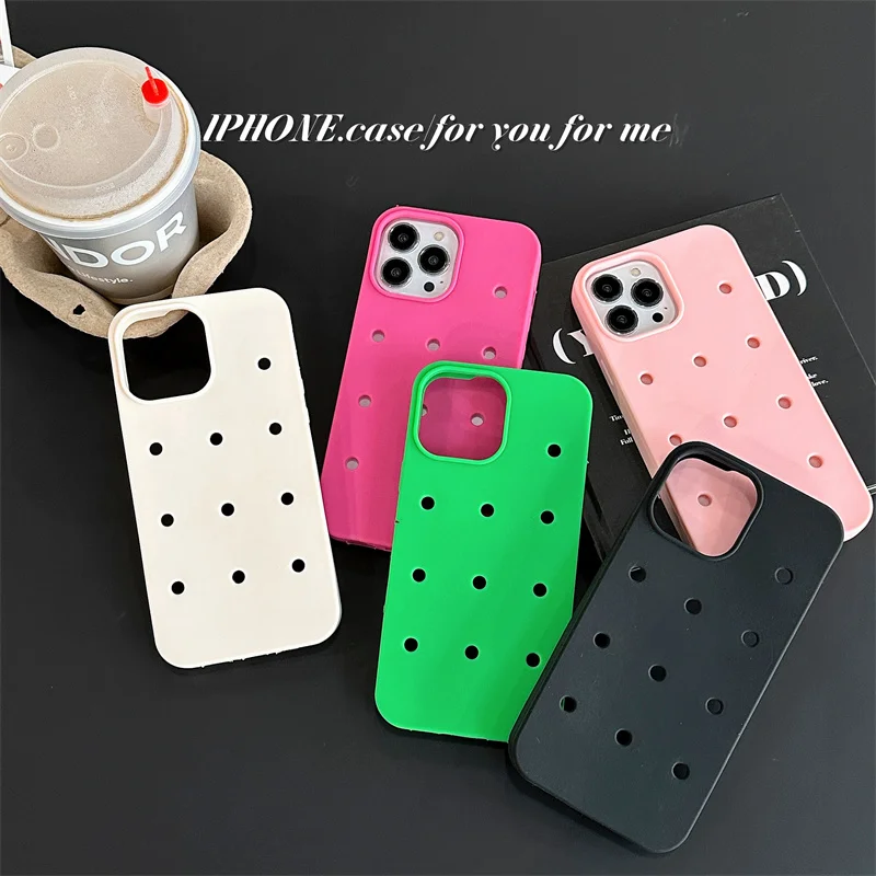12 Mini Case Phone Cases With Charms 17 Pro Max For Crocs Charms Silicone Case For IPhone 17 Air 15 12 Mini Case Phone Cases With Charms 17 Pro Max For Crocs Charms Silicone Case For IPhone 17 Air 15