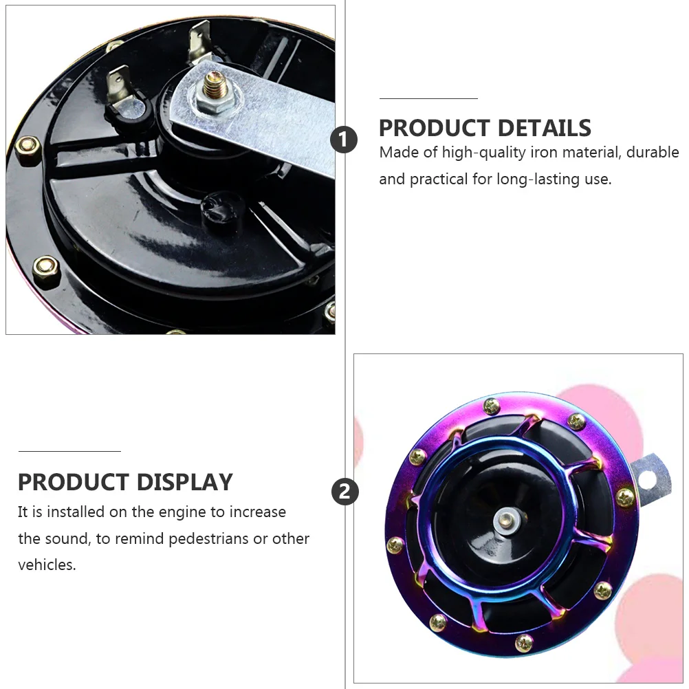 

1 Pair Super Loud Car Air Motorbike Trumpet Electric Whistle Durable Iron Universal Fit For Vehicles Motorcycles Auto