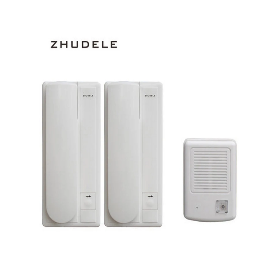 ZHUDELE – Interphone Audio Doorphone ZDL-3208AA 2-Wire Intercom Unlock Function