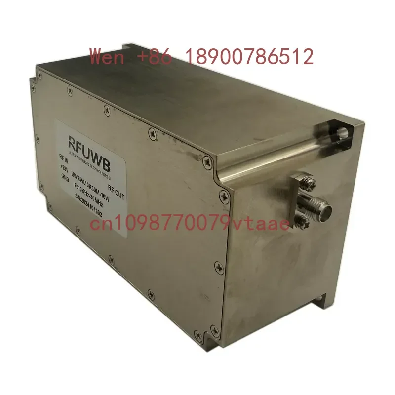 2027 RFUWB 10W UWBPA10K30M-10W Solid State Power Amplifier (SSPA) Factory Direct Sales 10KHz-30MHz RF Power Amplifier