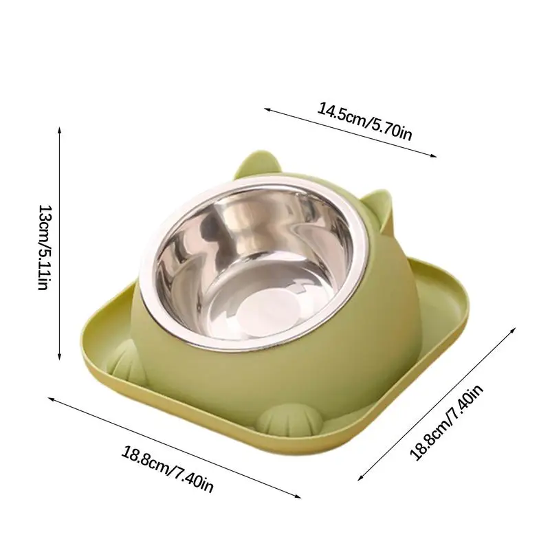 Ciotola per cibo per gatti inclinabile con Pad antiscivolo ciotola per cibo per gatti inclinabile a 15 gradi ciotola per cani antigoccia ciotola per