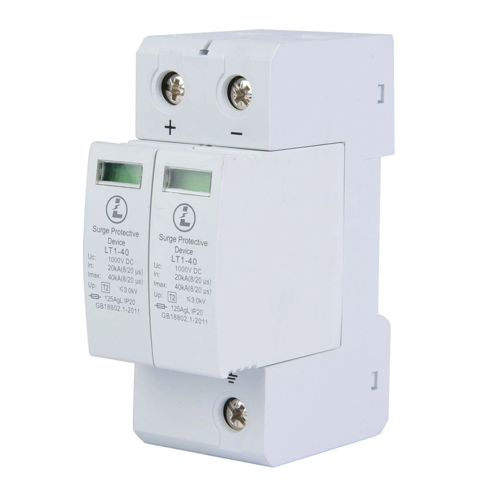 ZK40 2P Surge Protective Device DC Photovoltaic Lightning Protector Low Voltage Arrester (40KA)