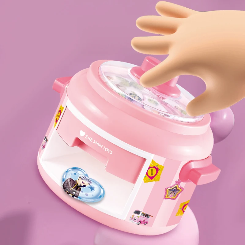 24개 크리에이티브 3D 매직 DIY 스티커 기계 밥솥 수제 공예 키트 (여아용, 어린이용, 핸드메이드 장난감, 교육용, 재미있는 어린이용)