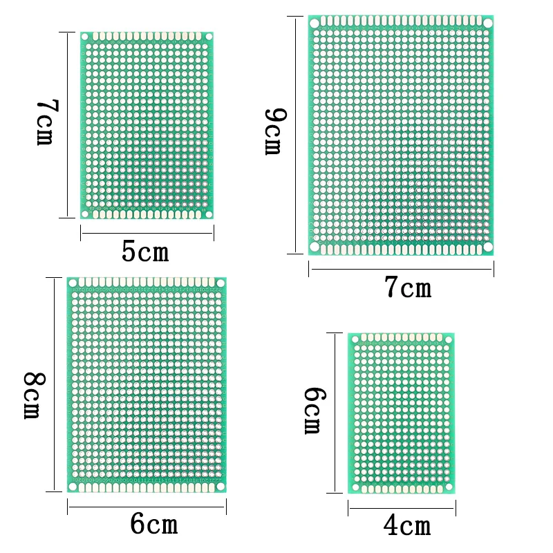 8 pçs/set 4x6cm 5x7cm 6x8cm 7x9cm Dupla face PCB diy kit eletrônico, placa de circuito Impresso Universal prototype pcb board