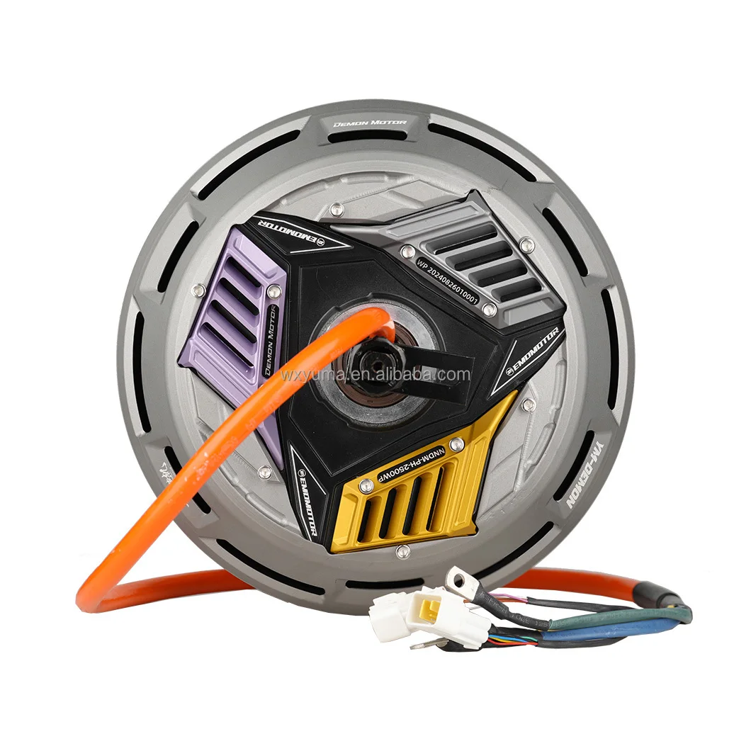 

Hot Selling High Power 10 Inch Demon 3500W 48-96V Brushless Dc Hub Motor for Electric Scooters