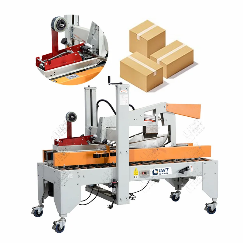 LWT Low Budget Case Packer Packaging Machine For Drinks Packer Carton Sealing Machine Box Sealing Machine