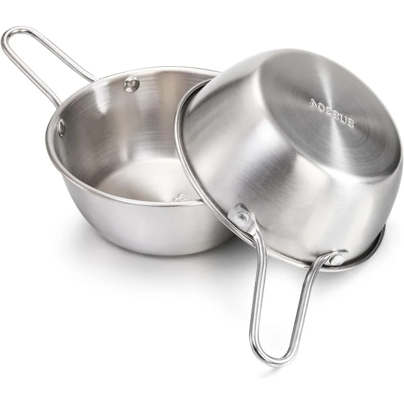 Makgeolli Bowls, Deep Round Bowl with Single Handle,Korean Wine Bowls Stackable Design Soup Bowl Camping Bowls for Picnic Hiking