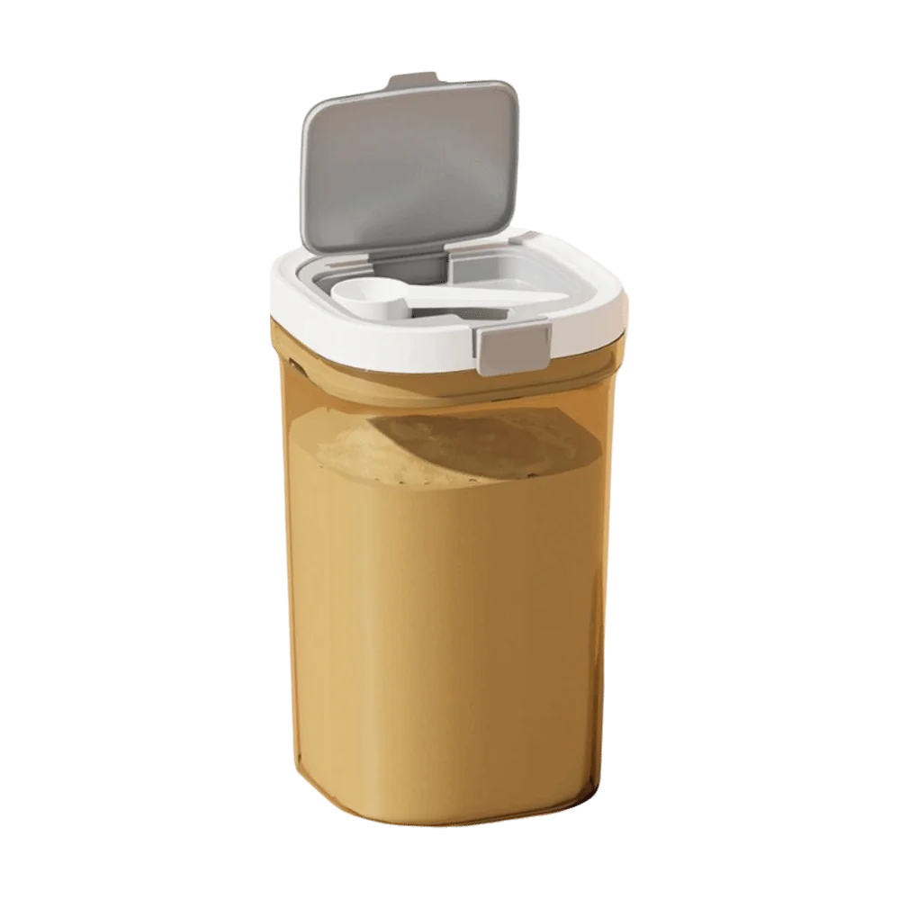 

UV-Resistant Milk Powder Jar Stackable Reusable Food Sealed Box Food Grade with Scraper Spoon Kitchen Storage Canisters Outdoor