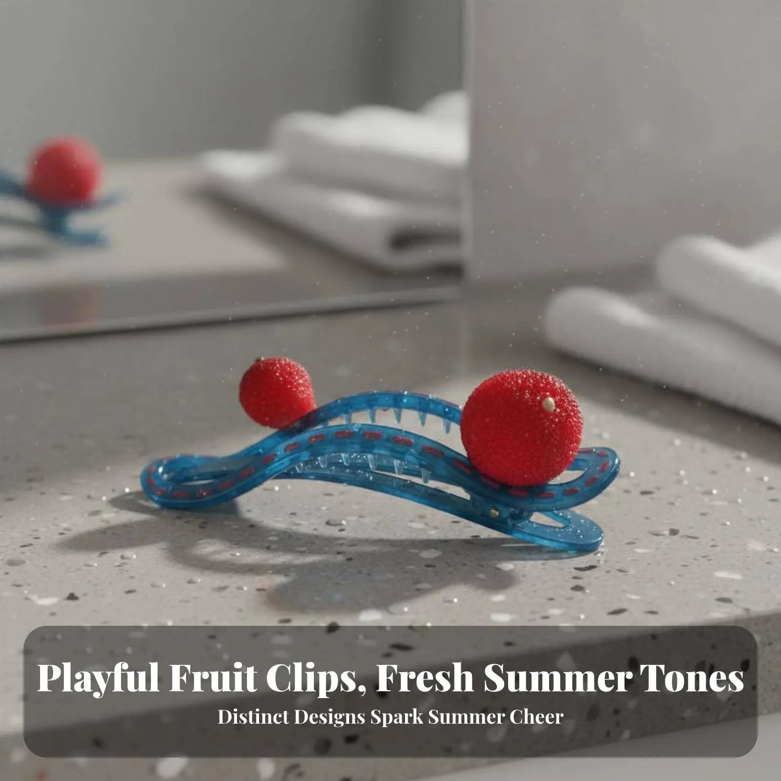

Fruit Hair Fastener Sweet and Cool Design Summer Fruit Hair Barrette Wavy Barrette Fun Design Versatile for Girls, Everyday Wear