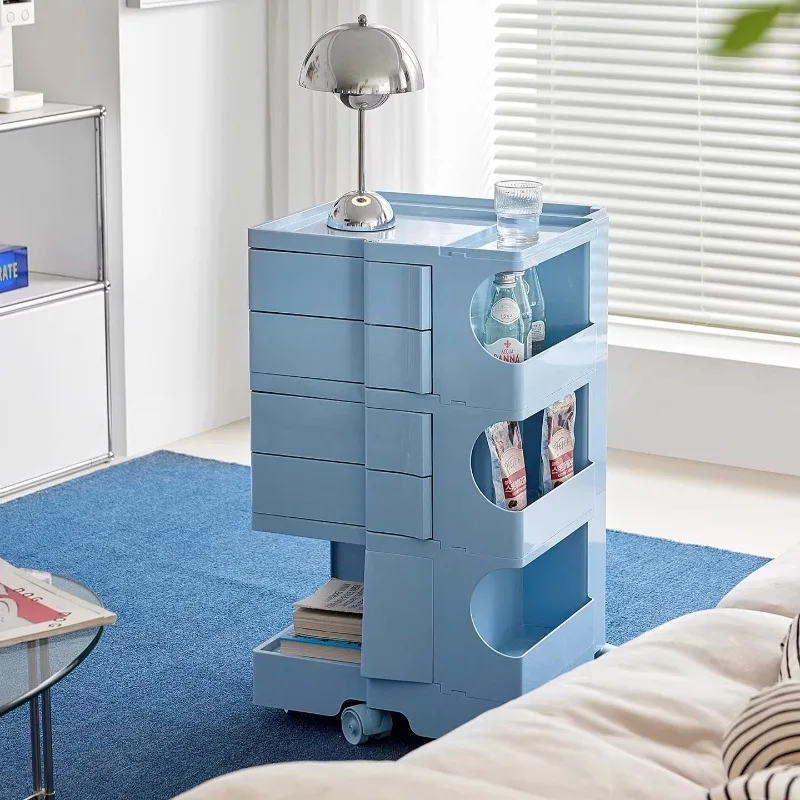 Creative Mobile Small Cart Home Living Room Nordic Bedside Table Simple Sofa Storage Side Table Boby Trolley-220