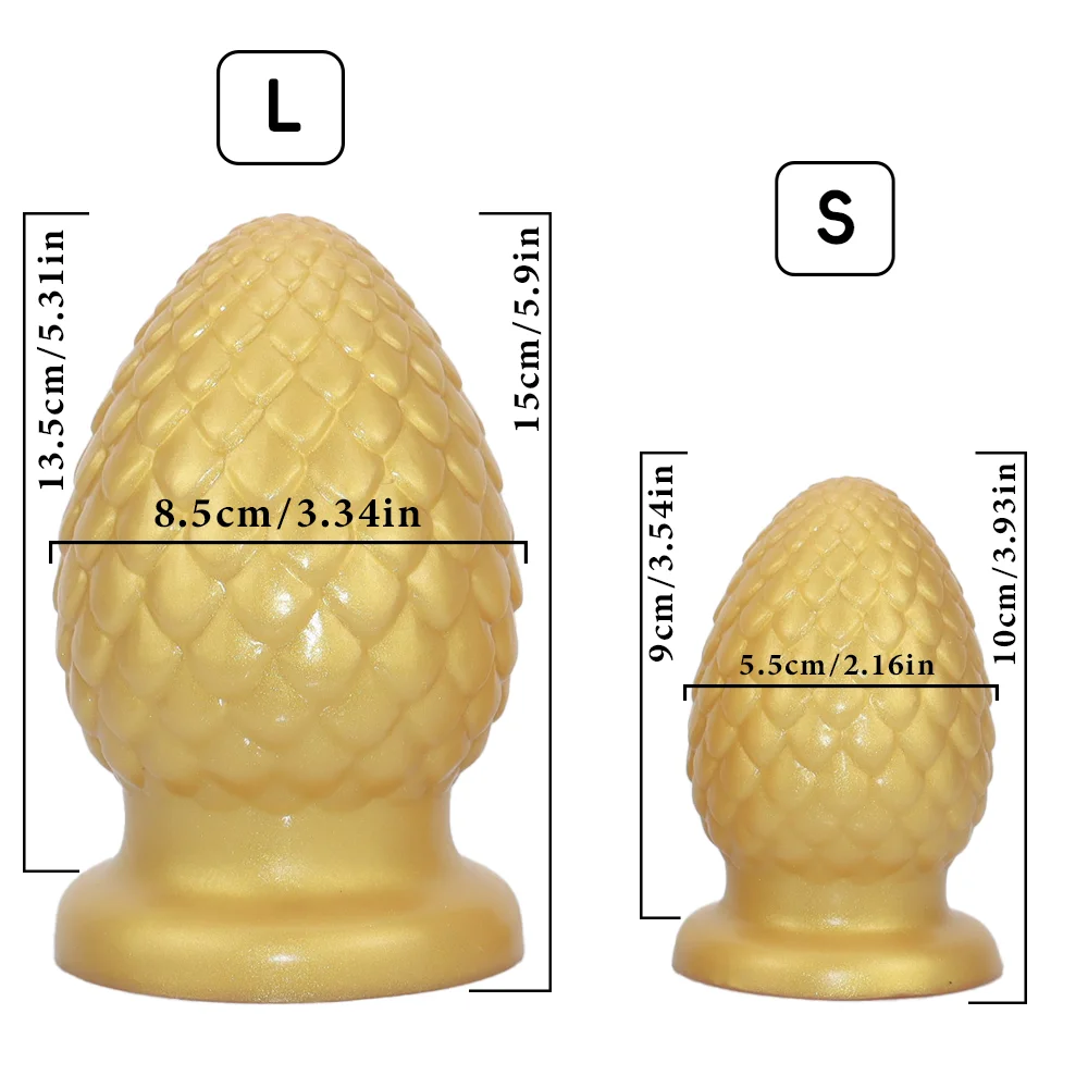 سيليكون المكونات الشرج تحفيز موسع 2 أحجام كبيرة مستديرة نقطة الذهبي بعقب المكونات دسار الاستمناء ألعاب جنسية الجنس متجر الجنس