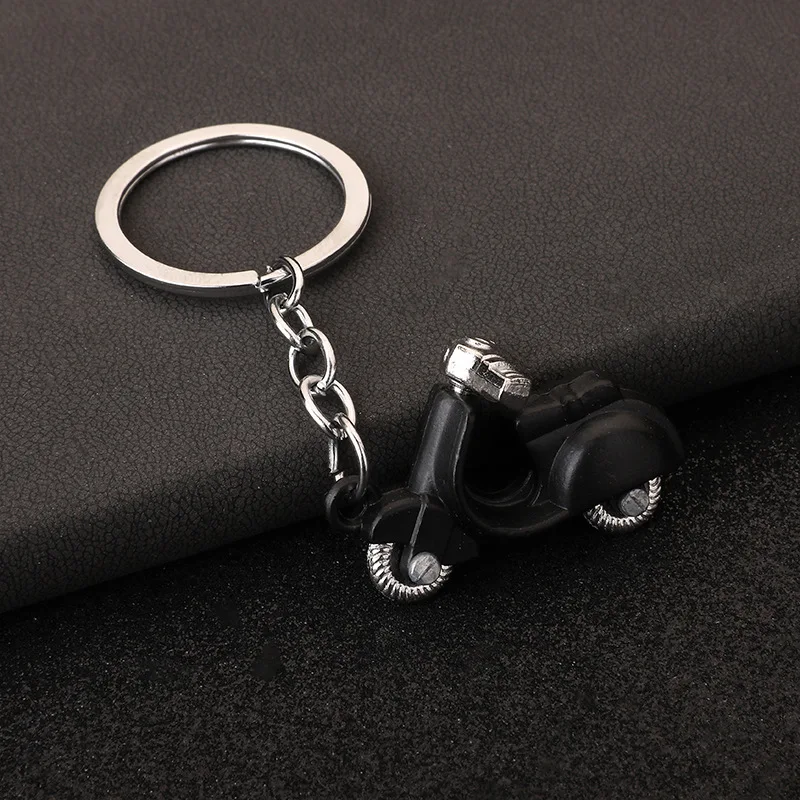 scooter keychain 3D Motorcycle Scooter Car Key Chains Keyfob Classic Electric Cars Keyring Pendant Unisex Gift