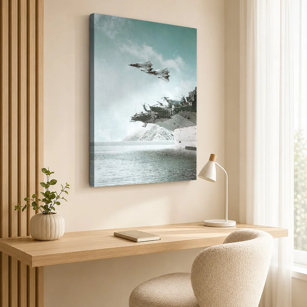 Top Gun Maverick Aircraft Movie Wood Framed Canvas Poster Customized Photo Naval Flight Scene Wall Art For Bedroom Film Fan Gift