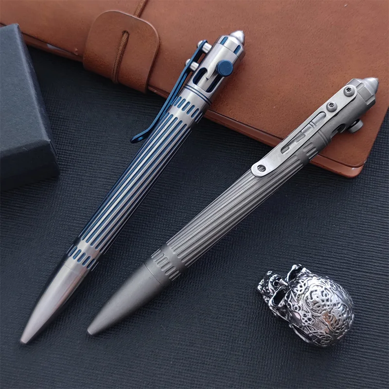 1 PC titanium alloy Ballpoint Pen EDC Pocket Pen Office Business Writing Signature Gift