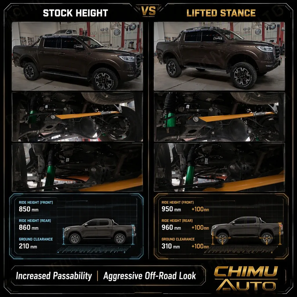 【CHIMU AUTO】 2 Inch Lift Adjustable Shock Absorbers For Beijing New 212 T01 Off Road Modified Front Rear High Strength
