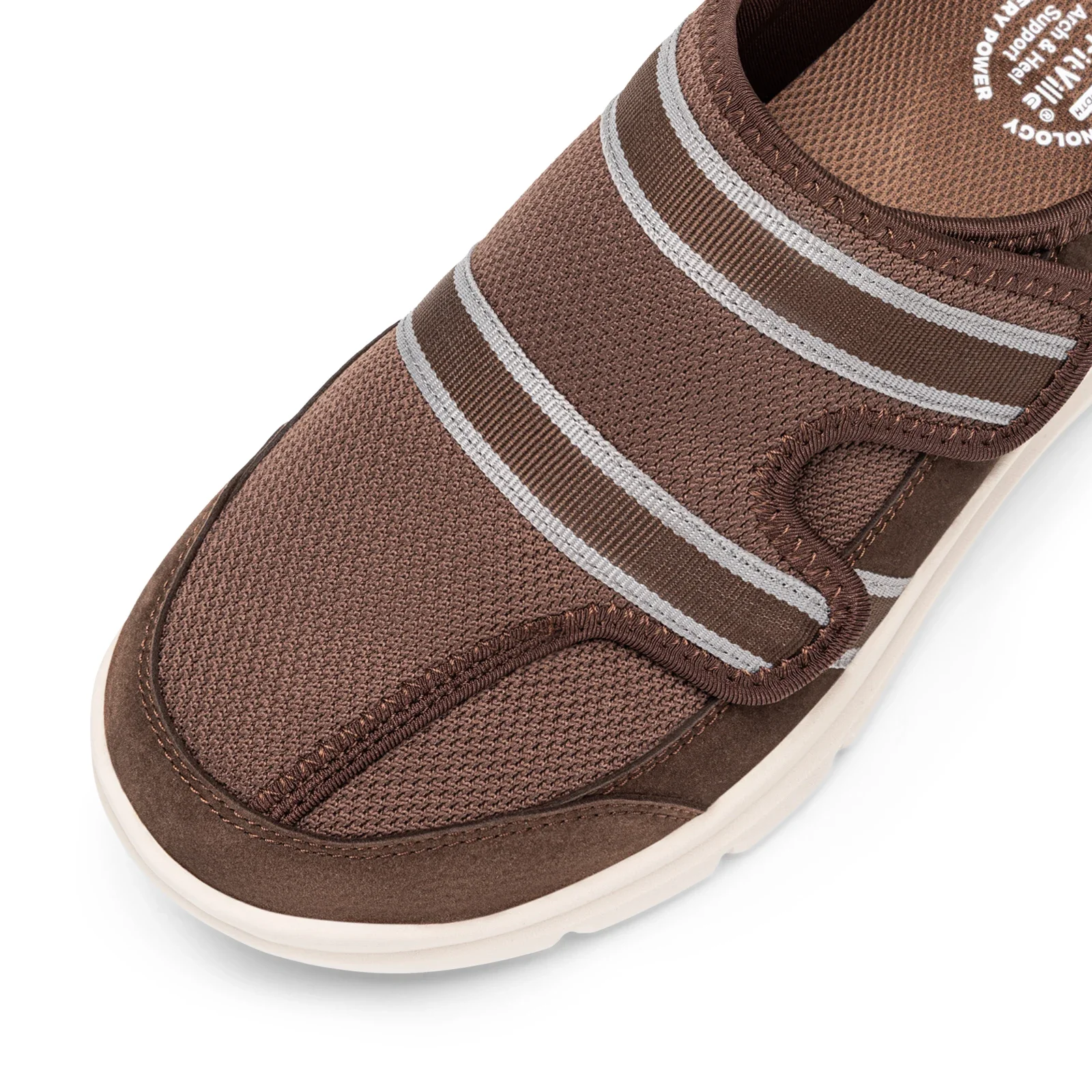 Fitville Herren-Diabetiker-Sandalen, Weiche Zehentrenner-Pantoffeln, Atmungsaktive Modische Walkingschuhe, Slip-On Clogs, Flip-Flops mit Fußgewölbestütze – Detail 11