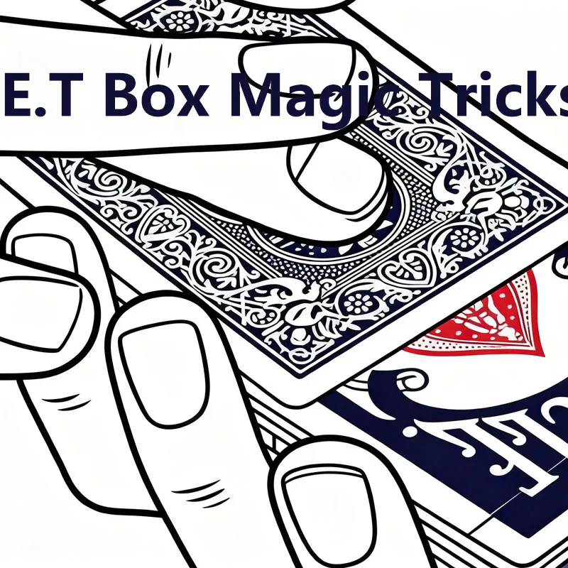 

E.T Box Magic Tricks Card and Box Blue to Red Color Change Deck Magia Close Up Street Opening Illusions Gimmicks Props