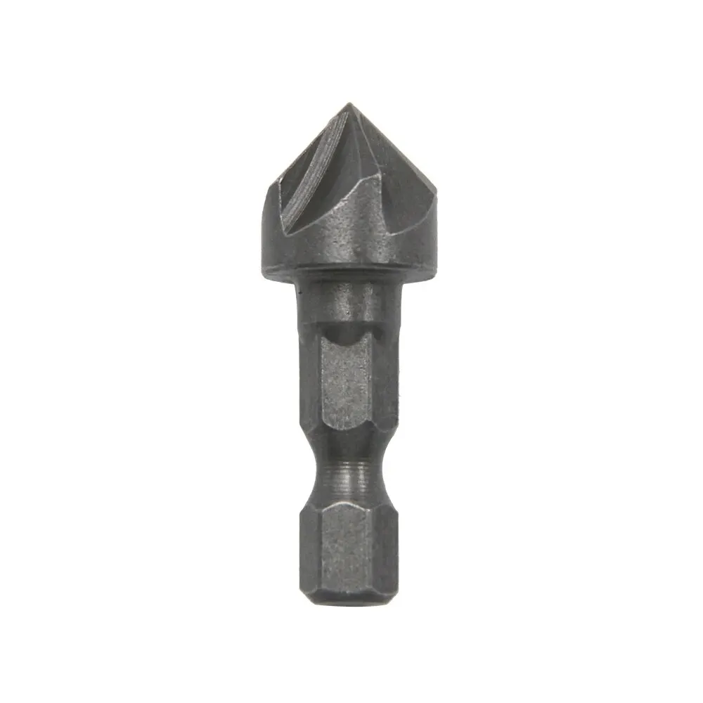2 st 1/2 Zeshoekige Schacht Vijf Blade Verzonken Boor 12.5mm 5 st Houtbewerking Gat Opener Spot Facer Ontbramen boor Set
