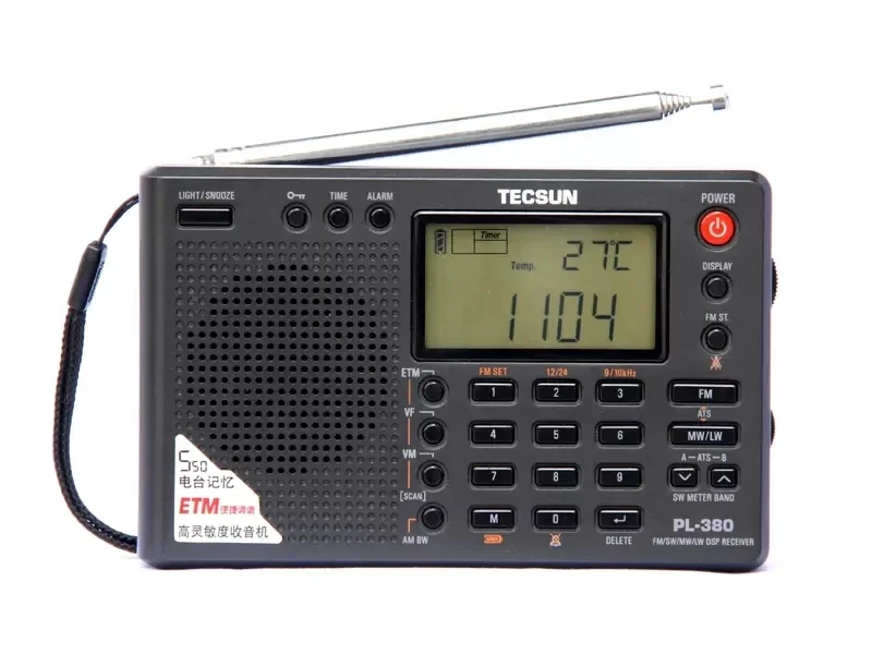 Tecsun PL-380 Full Band Radio Digital Demodulation Stereo PLL Portable Radio FM /LW/SW/MW DSP Receiver PL380 Radio AM