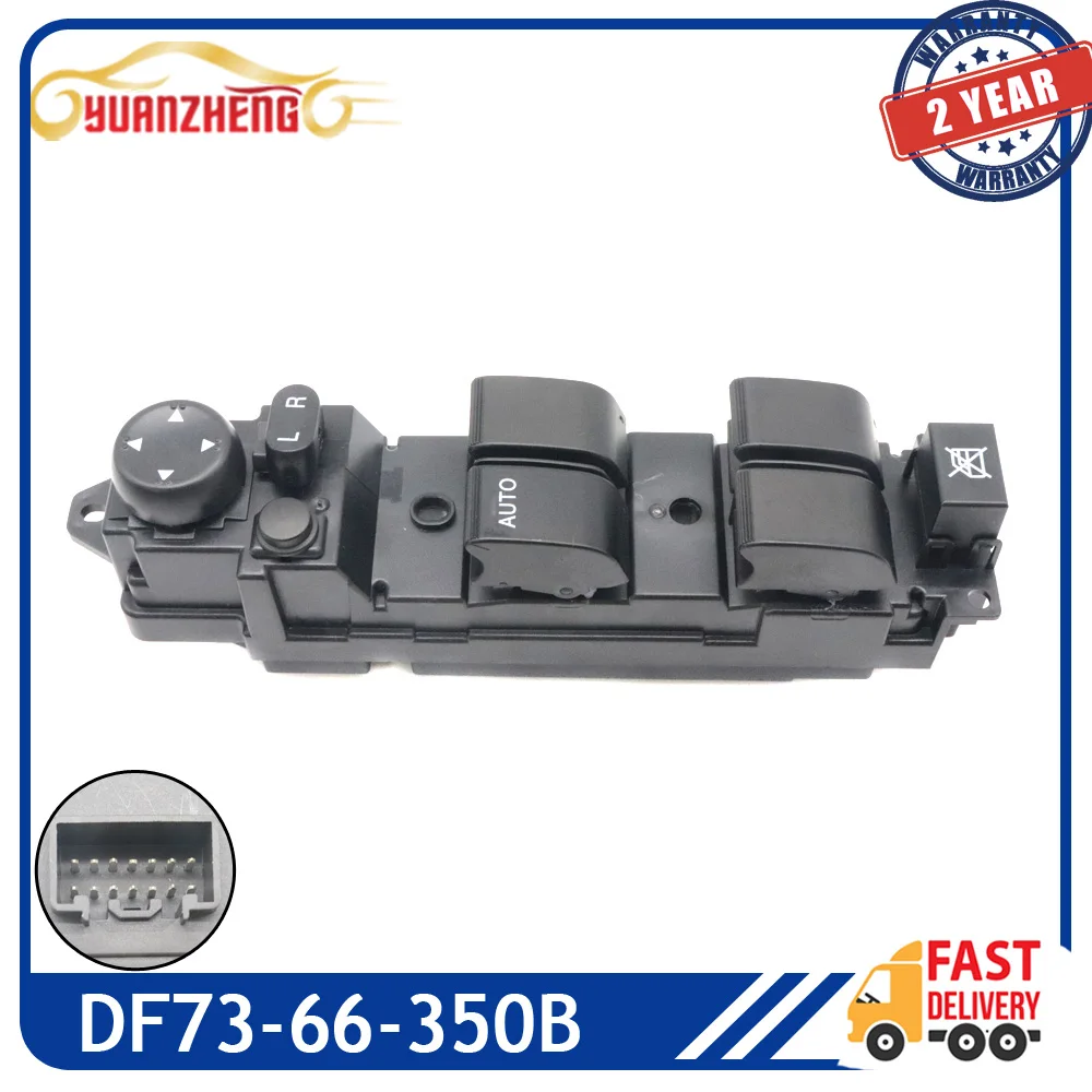 

XUAN Front Left Driver Door Power Master Window Control Switch Button Glass Lifter DF73-66-350B For Mazda 2 M2 07-13 DF7366350B