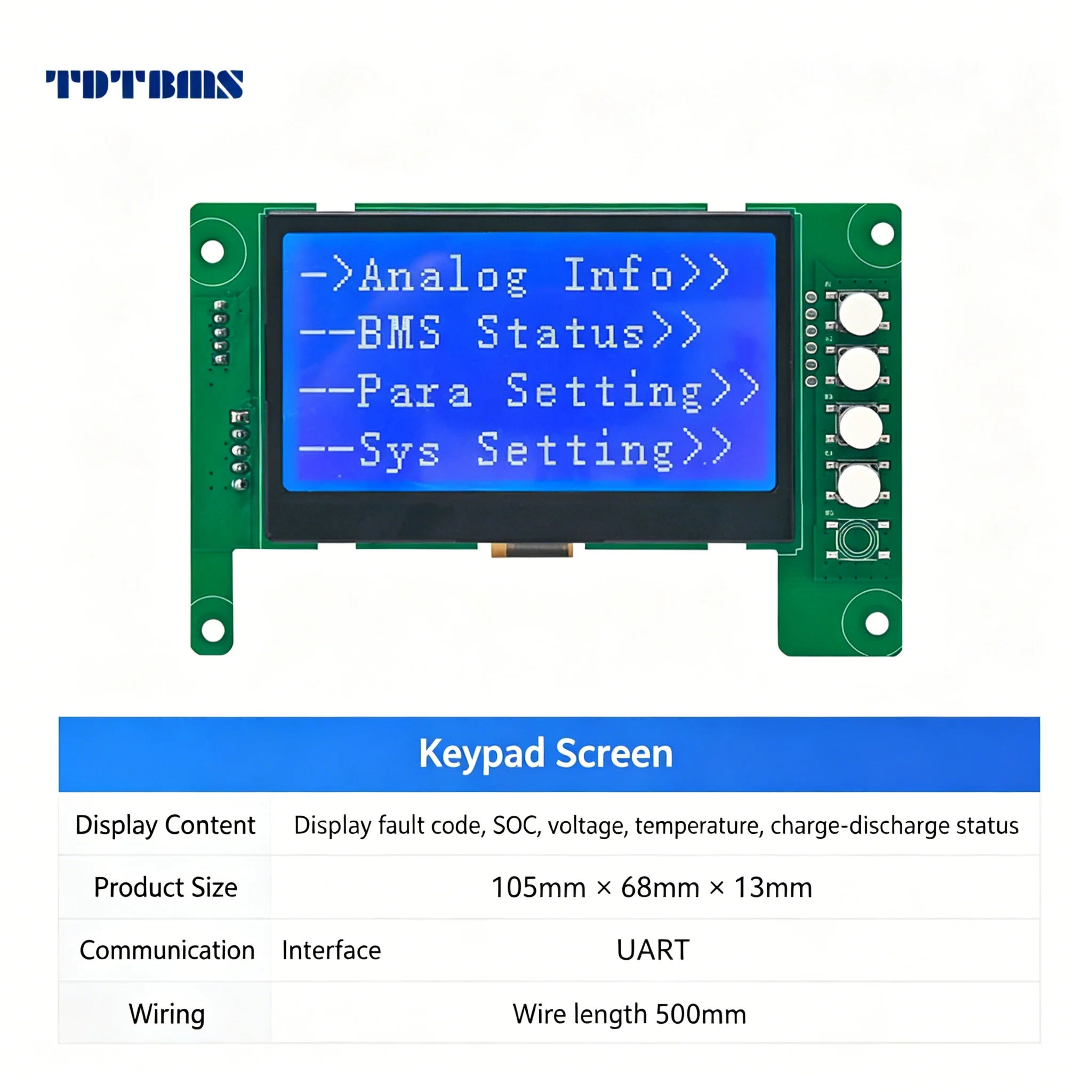 TDT Smart BMS WiFi Module 2.8-inch 4.3-inch 7-inch Screen Protector Accessories view 5
