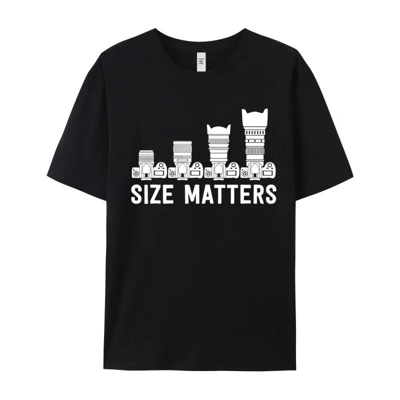 Funny Photography Lens Size Matters Slogan Christmas 100% Cotton O Neck Men Tops & Tees T Shirt Retro Short Sleeve T Shirts