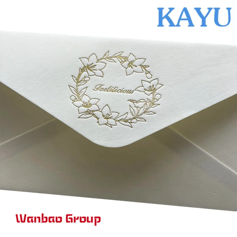 Custom  High Grade Luxurious Receipt Green Invitation Velvet Envelope for Wedding Card