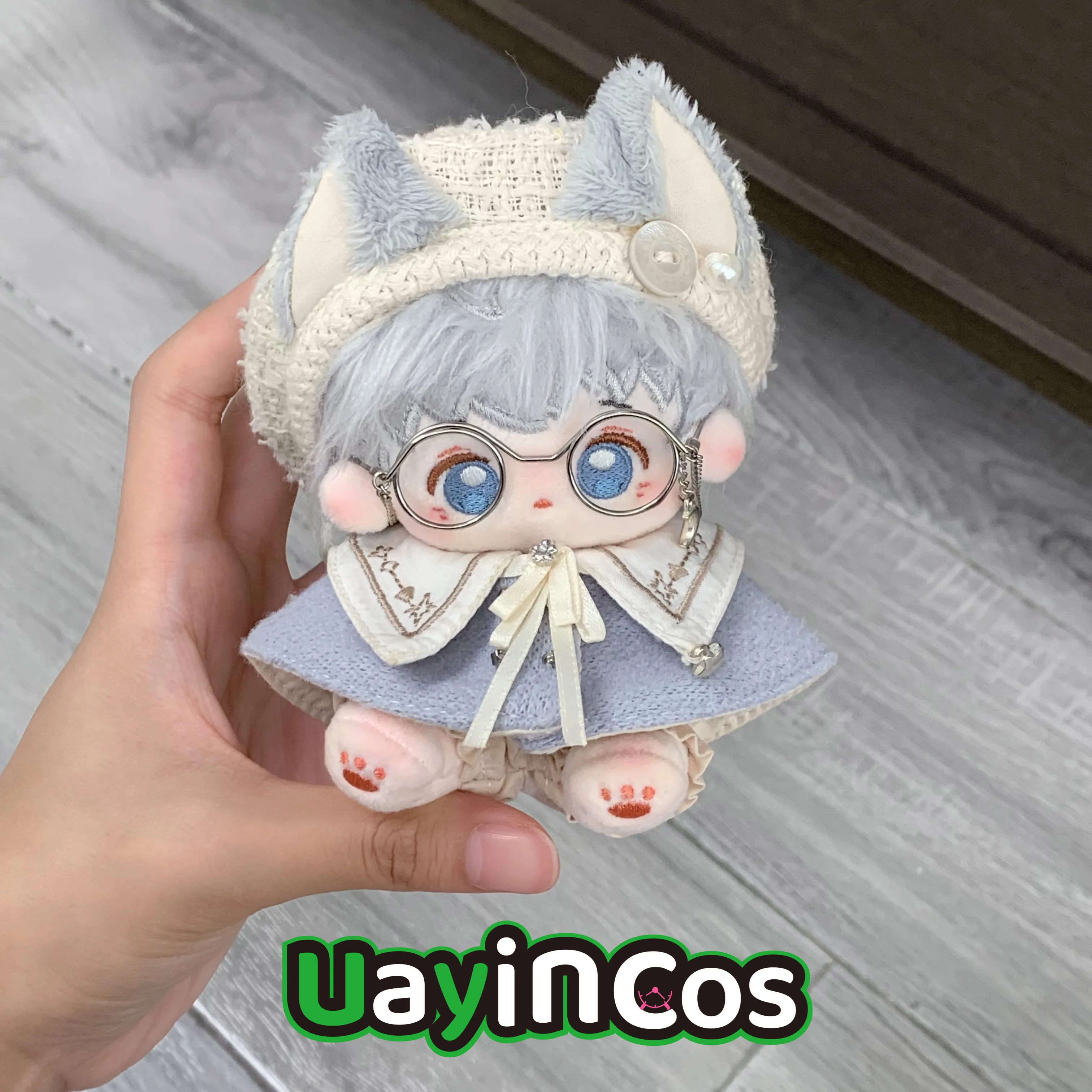 

10cm Doll Clothes Beret Hat Cloak Plush Wine Glasses Retro Glasses Clothing Suit Stuffed Plushies Doll Accessories Anime Toy Kid