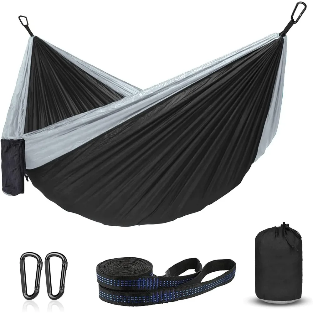 

Hammock Camping, Portable Single/Double Hammocks for Outdoor Hiking Travel Backpacking - 210D Nylon Hammock Swing