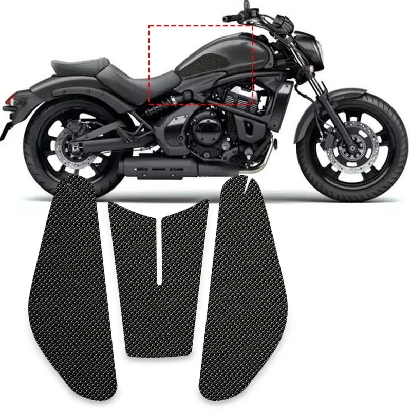 مناسبة لملصقات دراجة نارية كاواساكي VULCAN-S VULCAN S 650 VN650 ملصق وقود الغاز عدة منصات الركبة وسادات خزان الوقود قبضة