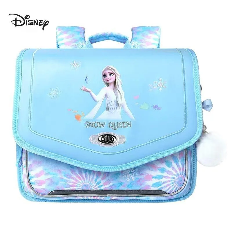 Disney Anime Backpack Frozen 1-3 Grade Elementary School Backpacks Large Capacity Bag Waterproof Travel Bags School Stationery