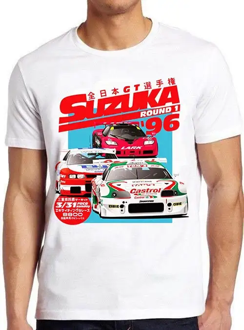 JDM Suzuka Japan Racing Car 1996 JGTC Poster Best Seller Retro Funny Parody T Shirt 1501