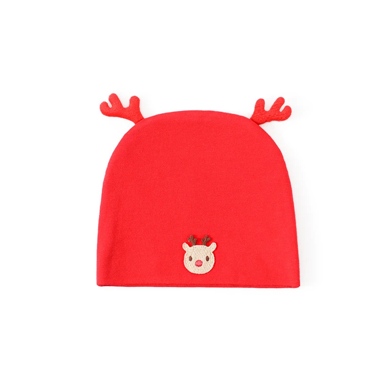 

0-6M Newborn Baby Cotton Beanies Cap Spring Autumn Winter Infant Boy Girl Christmas Elk Ear Embroidery Cute Hospital Tire Cap