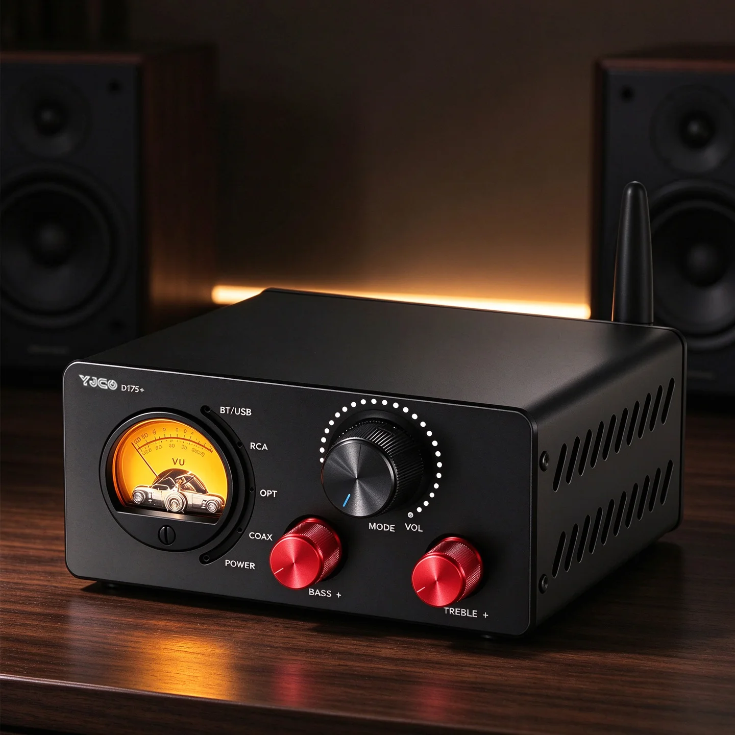 D175+ HIFI Digital Power Amplifier 175W*2 TPA3251 ES9038Q2M Decoder Bluetooth 5.4 QCC3084 LDAC Optical Coaxial USB Audio Amp